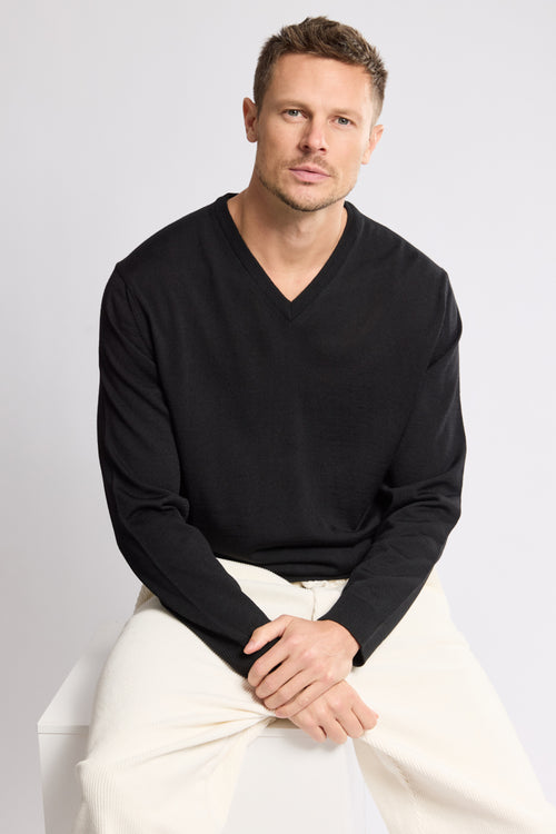 Pull col V - laine mérinos et acrylique - Armor-lux - 1