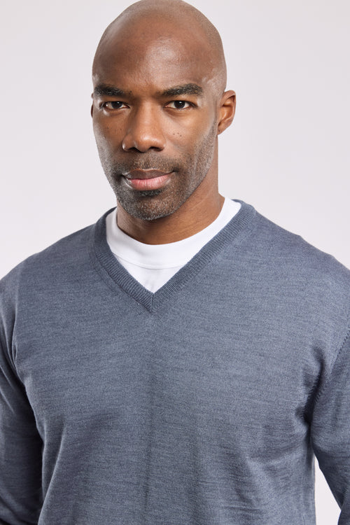 Bérac V-neck jumper -  merino wool and acrylic - Armor-lux - 2