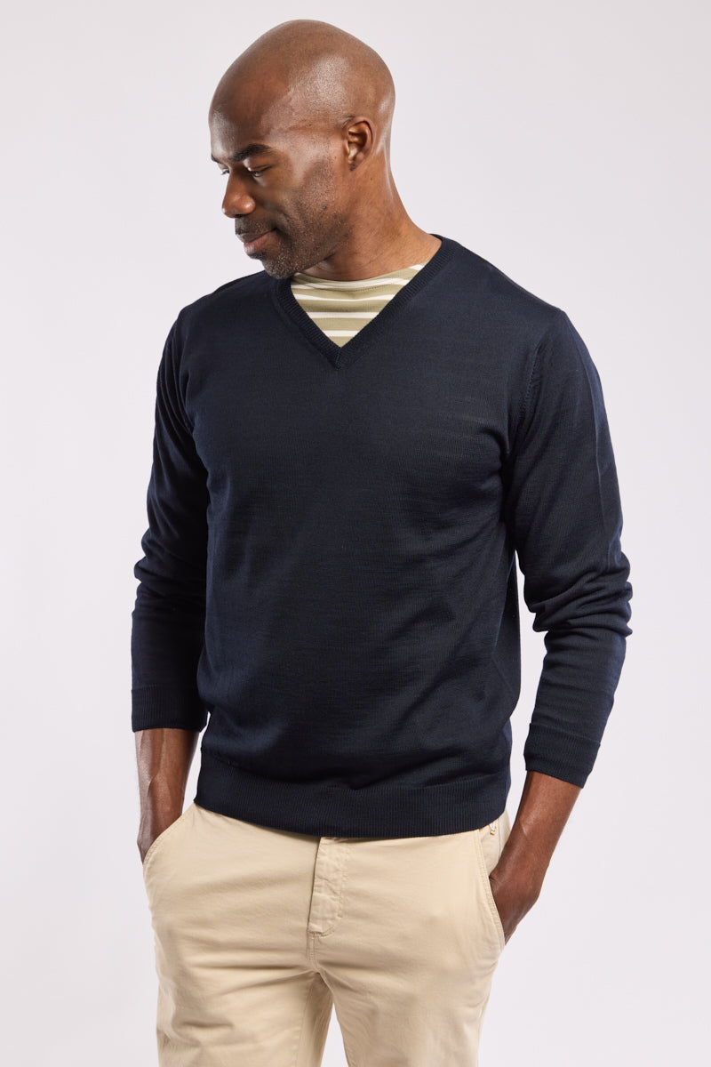 Bérac V-neck jumper - Men - AMIRAL – Armor-lux