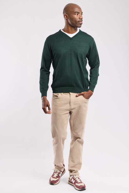 Pullover mit V-Ausschnitt – Merinowolle und Acryl - Armor-lux - 3