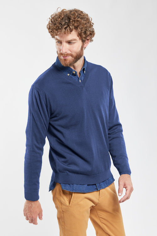 V-neck jumper – merino wool and acrylic - Armor-lux - 1