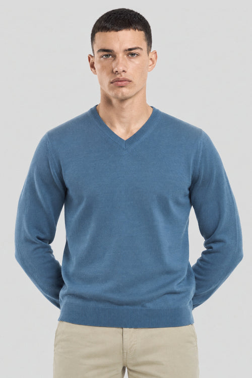 V-Ausschnitt Pullover Bérac - Merinowolle und Acryl - Armor-lux - 1