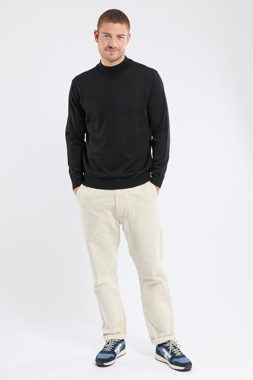 Einfarbiger Pullover mit Stehkragen Bérac – Merinowolle - Armor-lux - 1