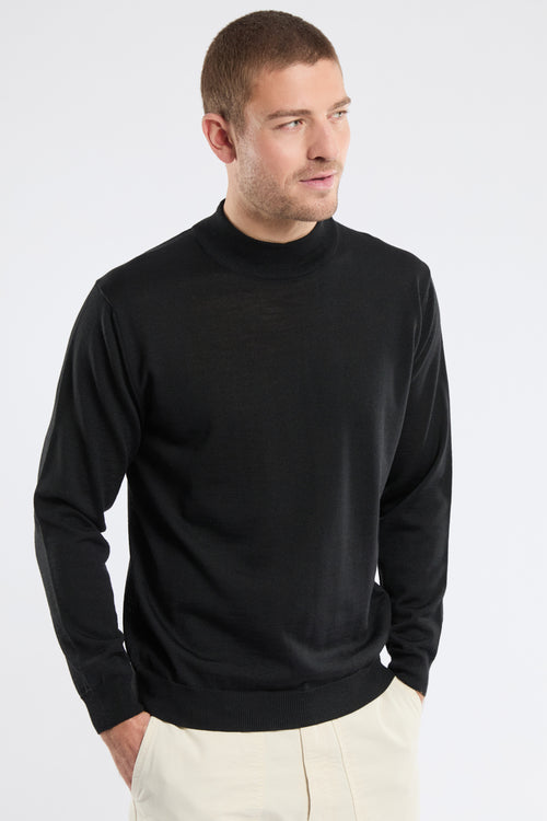 Einfarbiger Pullover mit Stehkragen Bérac – Merinowolle - Armor-lux - 2