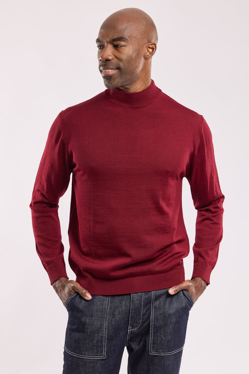Bérac mock turtleneck jumper - merino wool - Armor-lux - 1