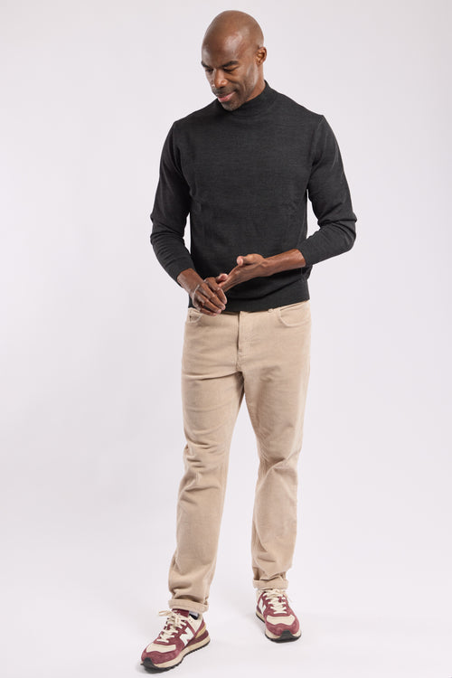 Pull uni col cheminée Bérac - laine mérinos - Armor-lux - 4