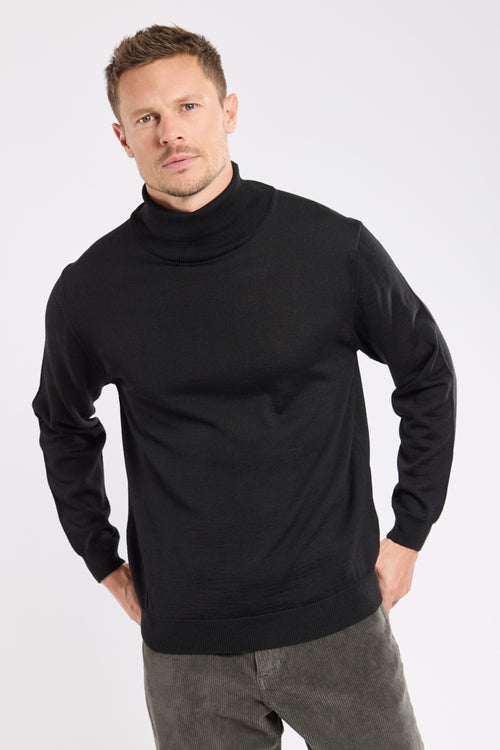 Pull col roulé - laine mérinos et acrylique - Armor-lux - 1