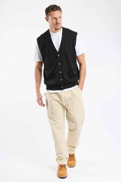 Sleeveless cardigan - merino wool - Armor-lux - 3