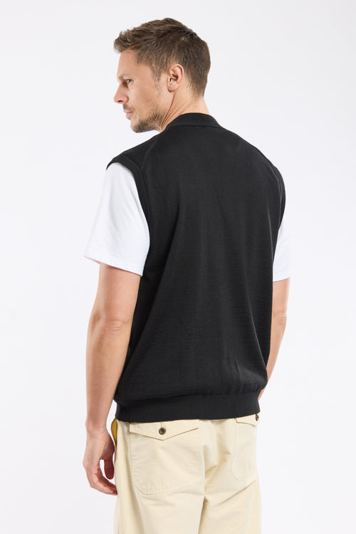 Cardigan sans manche - laine mérinos - Armor-lux - 4