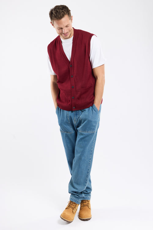 Cardigan sans manche - laine mérinos - Armor-lux - 3