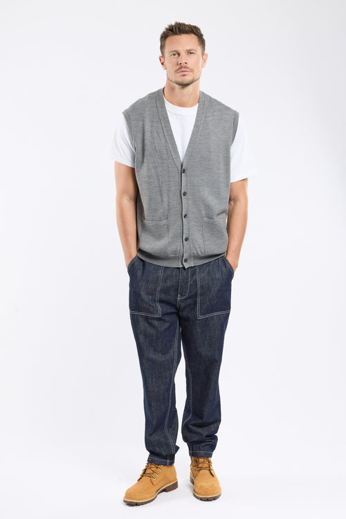 Cardigan sans manche - laine mérinos - Armor-lux - 3