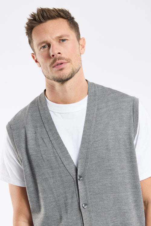 Cardigan sans manche - laine mérinos - Armor-lux - 2