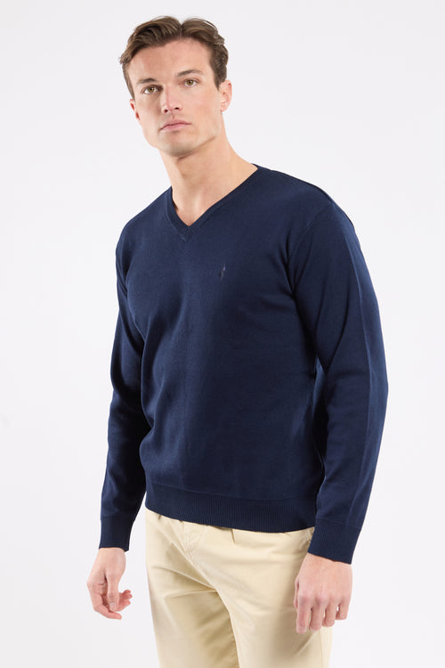 V-neck jumper- cotton - Armor-lux - 1