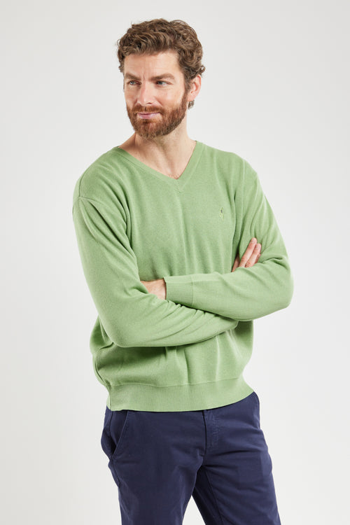 Pullover mit V-Ausschnitt Bérac – Baumwolle und Acryl - Armor-lux - 1