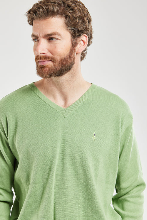 Pullover mit V-Ausschnitt Bérac – Baumwolle und Acryl - Armor-lux - 3