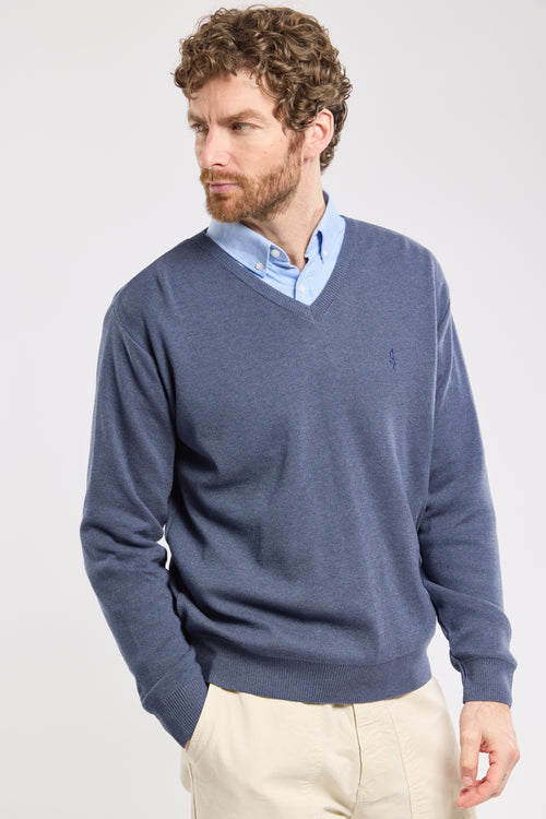 V-neck jumper - cotton - Armor-lux - 1
