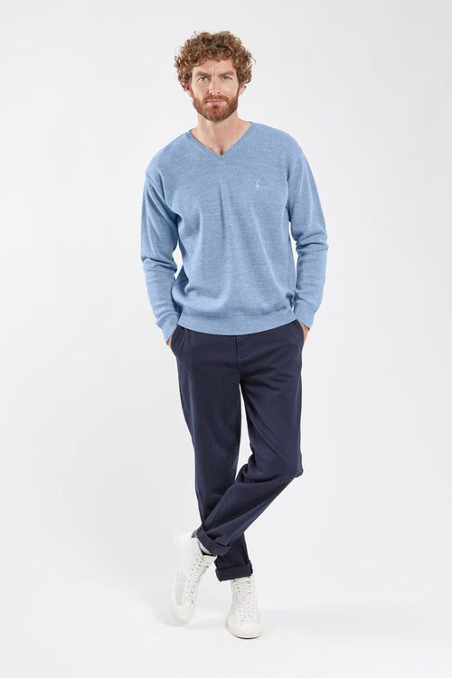 Pullover mit V-Ausschnitt – Merinowolle und Acryl - Armor-lux - 3