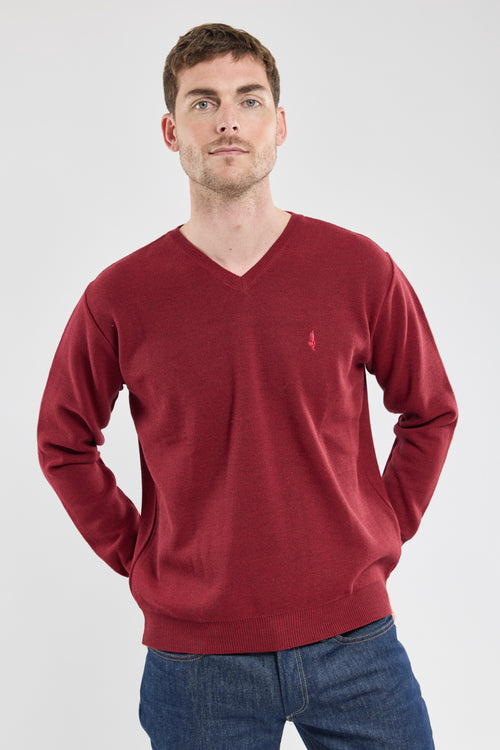 V-neck jumper – merino wool and acrylic - Armor-lux - 1