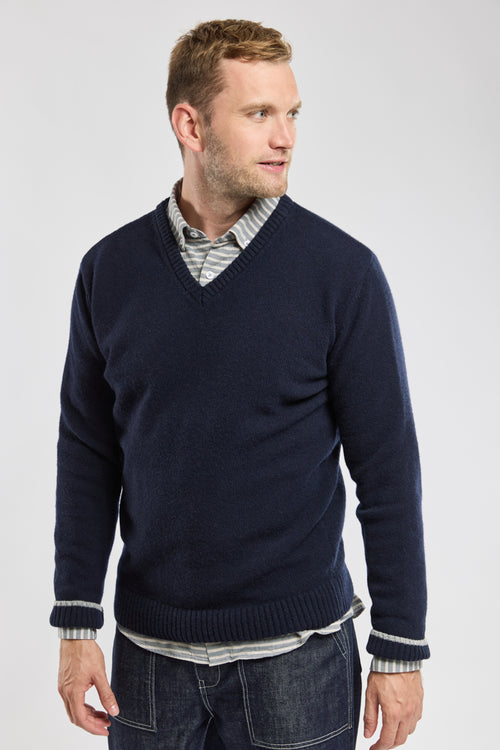 Pullover mit V-Ausschnitt – Wolle - Armor-lux - 1