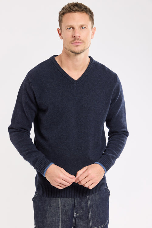 Pullover mit V-Ausschnitt - Wolle - Armor-lux - 1