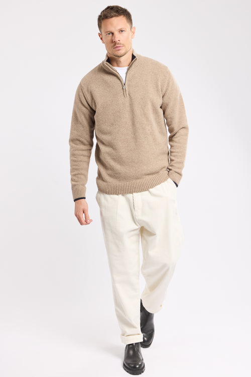 Pullover mit Stehkragen mit Reißverschluss und langen Ärmeln – Wolle - Armor-lux - 3