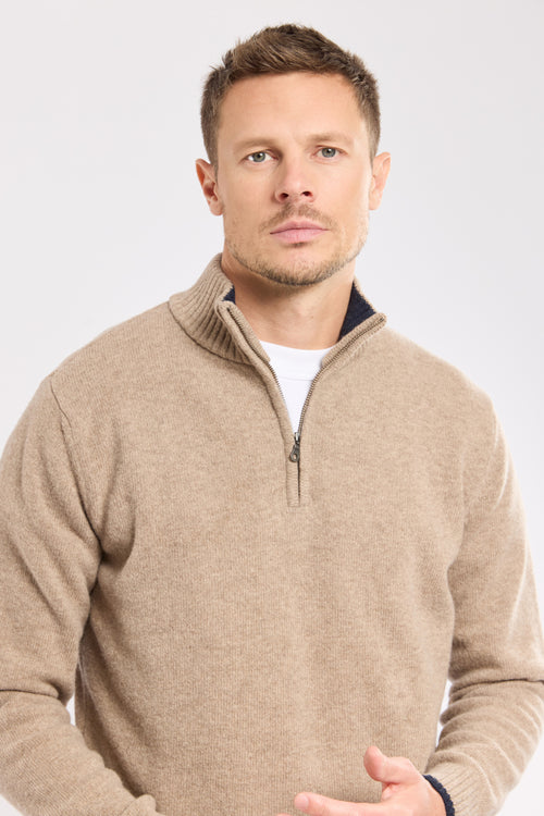 Pull col montant zippé manches longues - laine - Armor-lux - 2