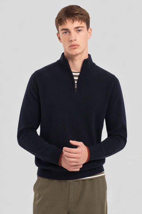 Pull ol montant zippé Bérac - laine - Armor-lux - 1