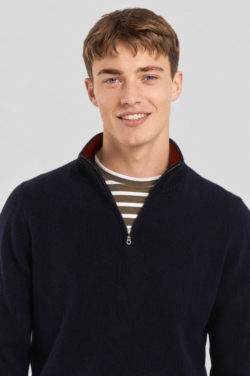Pull ol montant zippé Bérac - laine - Armor-lux - 2
