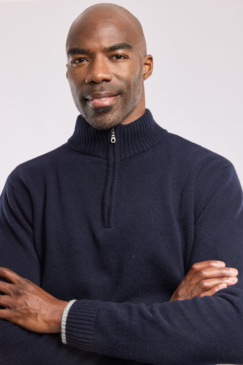 Zip neck jumper - wool - Armor-lux - 2