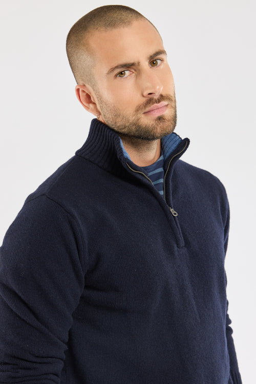 Pull col montant zippé - laine - Armor-lux - 2