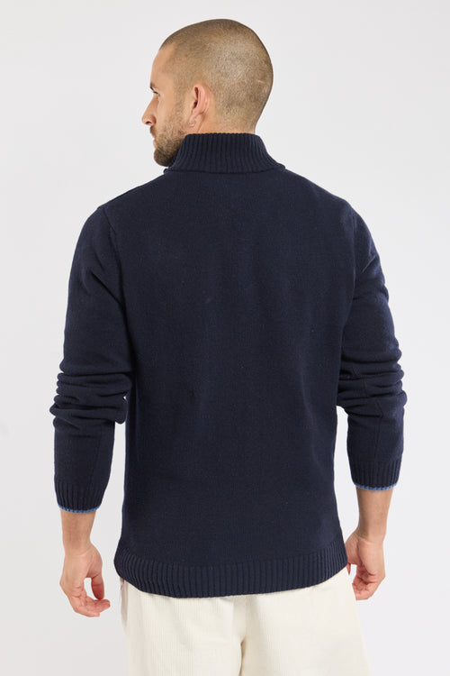 Pullover mit Stehkragen mit Reißverschluss – Wolle - Armor-lux - 4