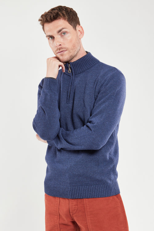Pull col zippé - laine - Armor-lux - 1