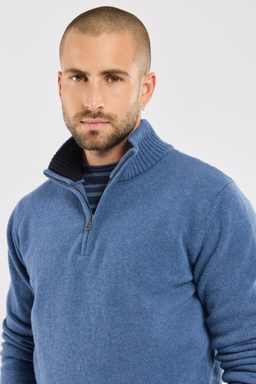 Pullover mit Stehkragen mit Reißverschluss – Wolle - Armor-lux - 2