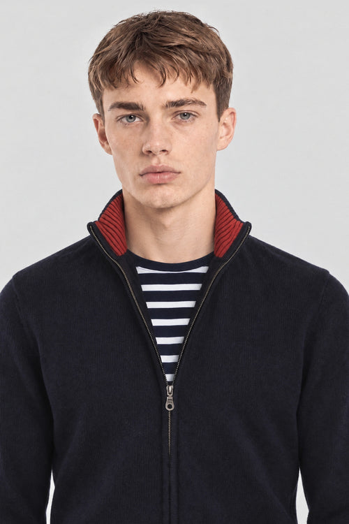 Gilet zippé col montant Bérac - laine - Armor-lux - 2