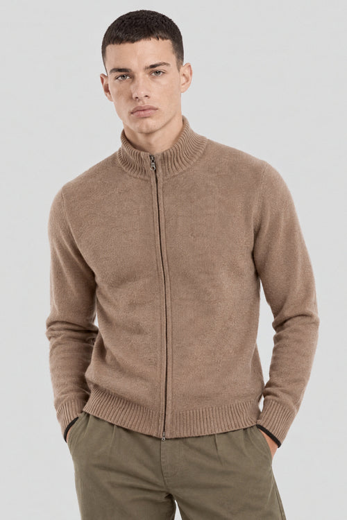 Gilet zippé col montant Bérac - laine - Armor-lux - 1