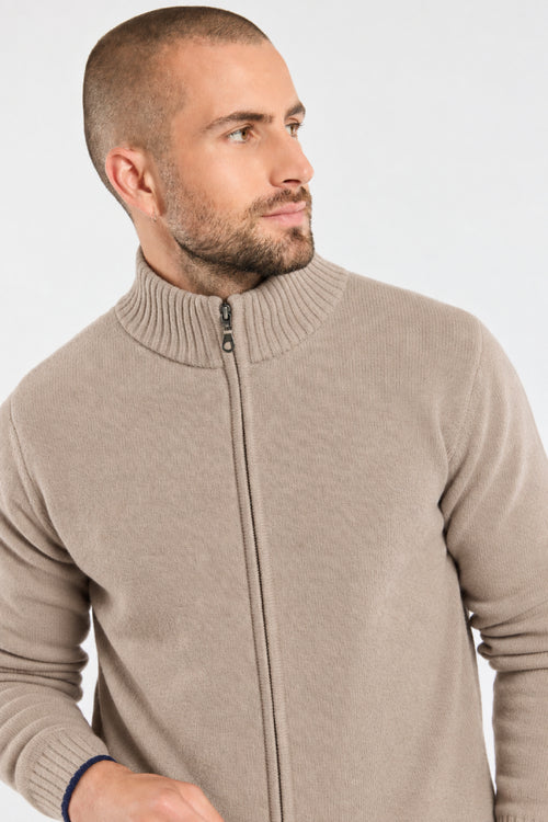 Zip-up high neck cardigan Bérac - wool - Armor-lux - 2