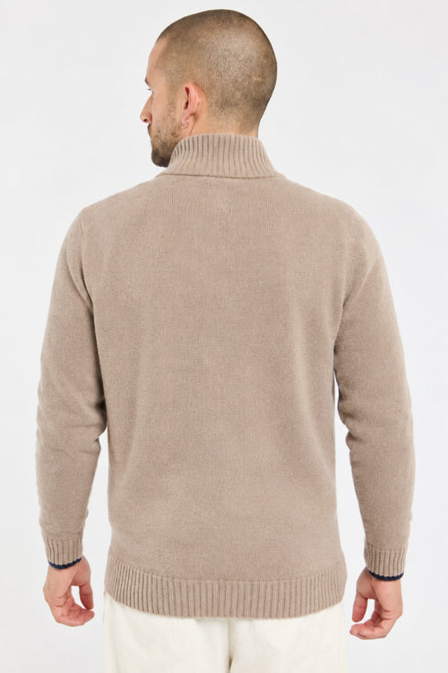 Zip-up high neck cardigan Bérac - wool - Armor-lux - 4