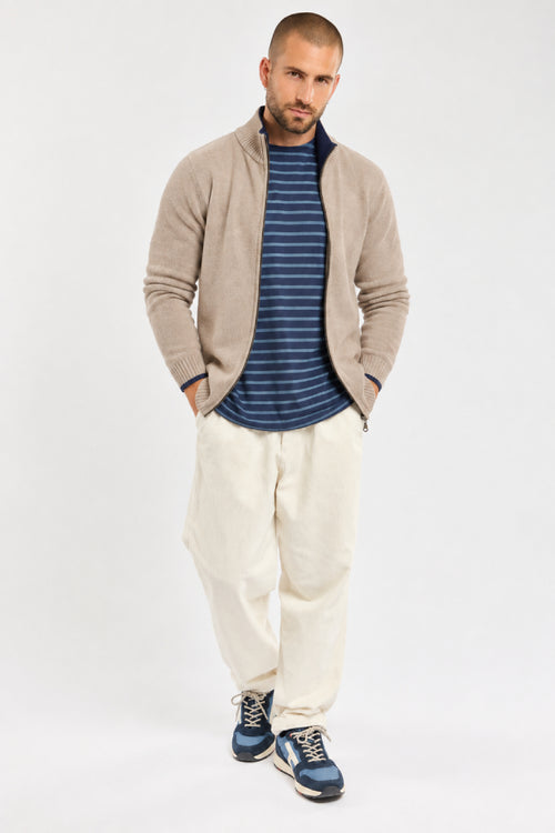 Zip-up high neck cardigan Bérac - wool - Armor-lux - 3