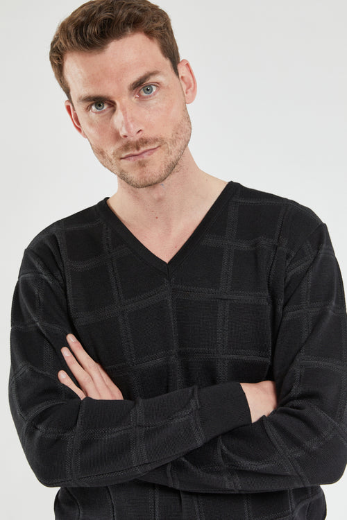 Pullover mit V-Ausschnitt Bérac – Merinowolle und Acryl - Armor-lux - 1