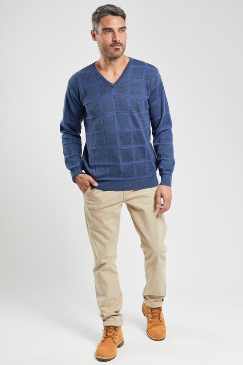 Pullover mit V-Ausschnitt Bérac – Merinowolle und Acryl - Armor-lux - 3