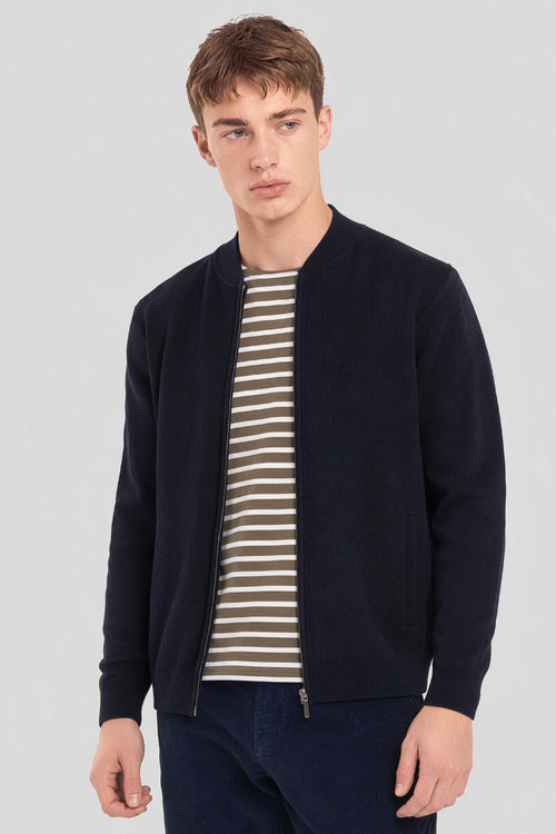 Zip-up cardigan Bérac - merino wool and acrylic - Armor-lux - 2