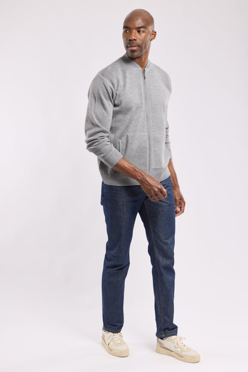 Zipped cardigan - merino wool and acrylic - Armor-lux - 4