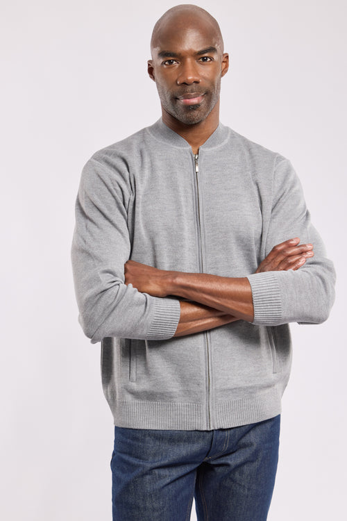 Zipped cardigan - merino wool and acrylic - Armor-lux - 6