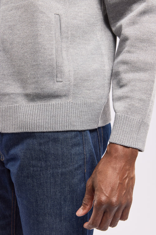 Zipped cardigan - merino wool and acrylic - Armor-lux - 5