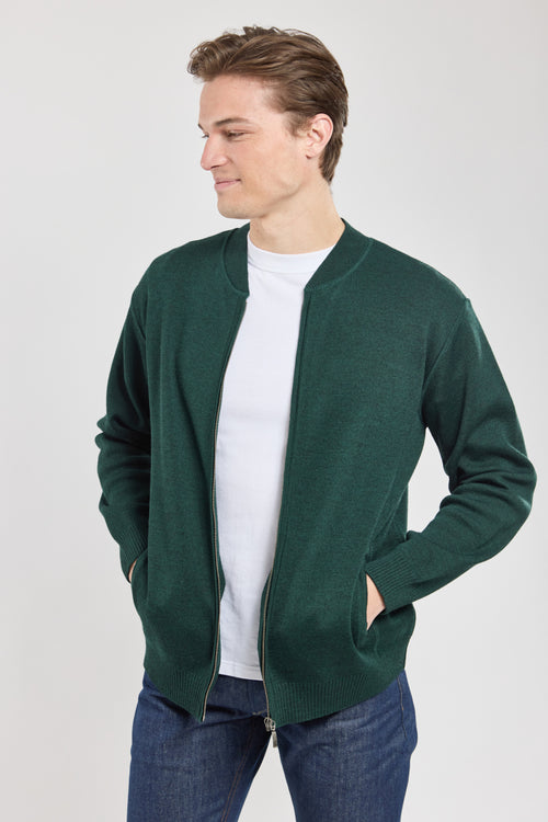 Zipped cardigan - merino wool and acrylic - Armor-lux - 1