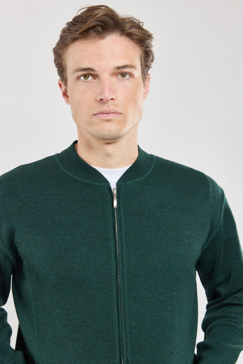 Zipped cardigan - merino wool and acrylic - Armor-lux - 2