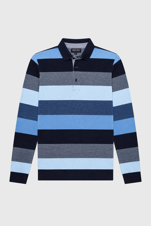 Gestreiftes Poloshirt mit langen Ärmeln - Armor-lux - 1
