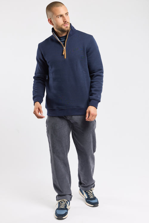 Zip neck fleece sweatshirt - cotton - Armor-lux - 3