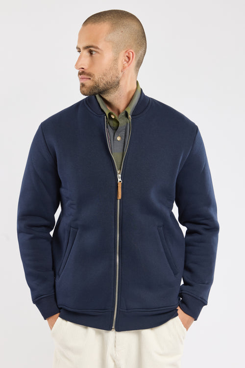 Zipped cardigan with teddy collar - Armor-lux - 1