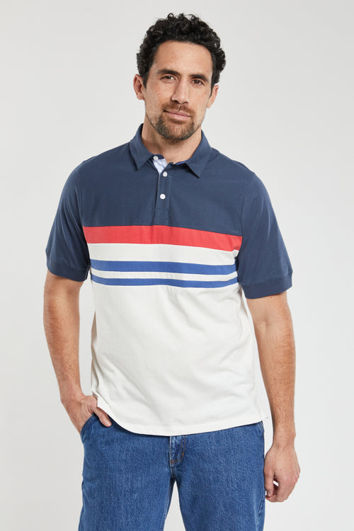 Bérac striped polo shirt - cotton - Armor-lux - 1